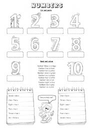 English Worksheet: Numbers (1 to 10)