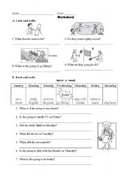 English Worksheet: revision