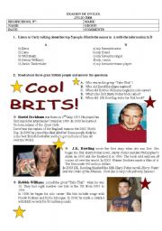English Worksheet: famous people biographies