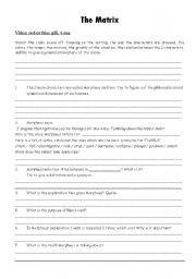 English Worksheet: The Matrix Red or Blue pill