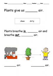 English Worksheet: Plants help Humans