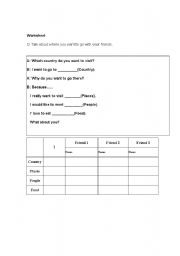 English worksheet: Travel