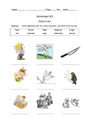 English worksheet: adjective