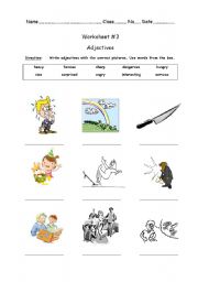 English Worksheet: adjective