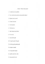 English worksheet: English Idioms - Worksheet