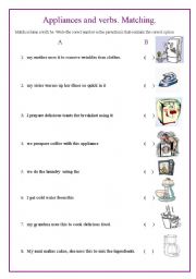 Appliances and verbs