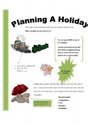 Planning a holiday