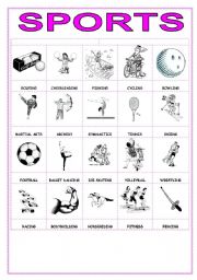 English worksheet: SPORTS POSTER