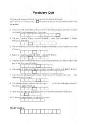 English Worksheet: Politics Vocabulary Quiz