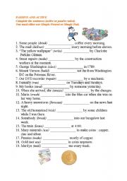 English Worksheet: Passive and Active Voice