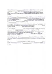 English Worksheet: simple past