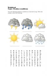 English Worksheet: weather conditions