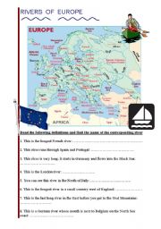 English Worksheet: RIVERS OF EUROPE