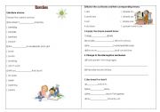 English worksheet: exercises about  verbs tense