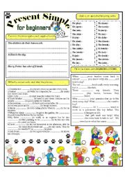 English Worksheet: PRESENT SIMPLE