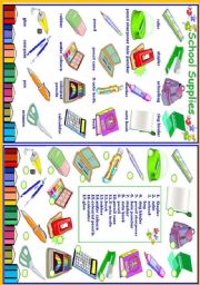 English Worksheet: School supplies