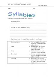 English Worksheet: phonetics and phonology test
