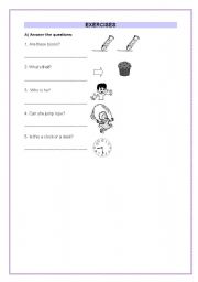 English Worksheet: Children exercises - part 1