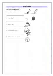 English worksheet: Children exercises - part 1