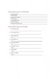 English worksheet: passie voice