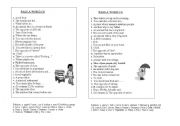 English Worksheet: Pass the word (game)