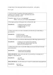 English worksheet: Forming the simple past