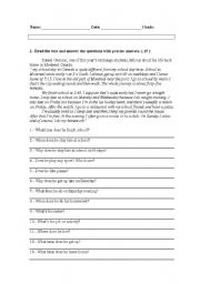 English Worksheet: present simple test