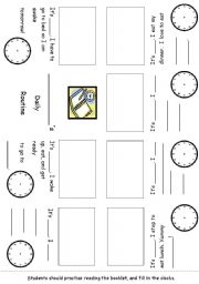 Editable Time and Daily Routines with Elmo Minibook #3 of 3: Own Book