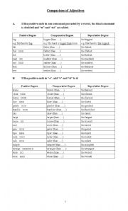 English worksheet: comparison