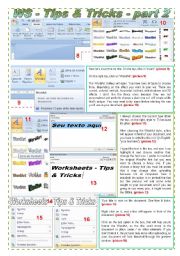 Worksheets - Tips and Tricks - Layout, borders and WordArt - Tutorial in 27 steps (part 2)