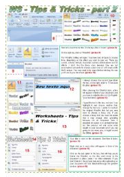 English Worksheet: Worksheets - Tips and Tricks - Layout, borders and WordArt - Tutorial in 27 steps (part 2)