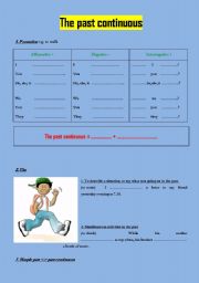 English worksheet: past continuous