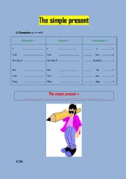 English Worksheet: the simple present