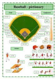 English Worksheet: Baseball - pictionary