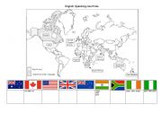 English speaking countries and flags