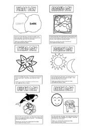 English Worksheet: The Creation 