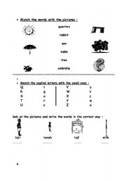 English worksheet: match , rearrange and choose exercise 