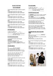 English Worksheet: Music Activity: Black Eyed Peas - I Gotta Feeling