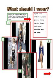 English worksheet: What should I wear?