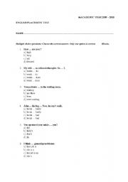 English worksheet: Medical English Placement Test