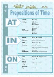 Prepositions of time