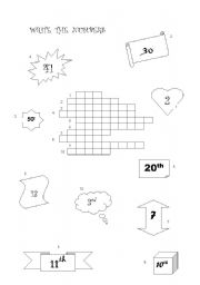 English worksheet: Numbers