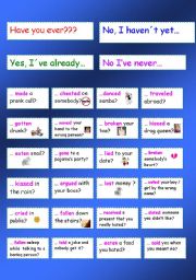 English Worksheet: Have you ever?