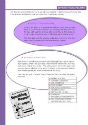 English Worksheet: Improve your speaking