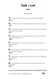 English Worksheet: Grammar(family)