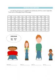 English Worksheet: physical description
