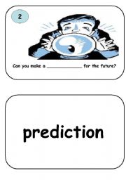 English worksheet: Future Flash Cards 2 of 12