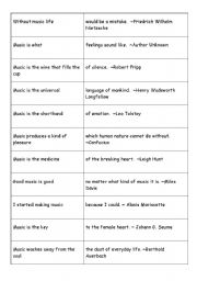 English worksheet: Music matching 