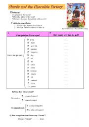 English Worksheet: Charlie and the Chocolate Factory