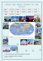 English Worksheet: WHERE ARE THESE PLACES